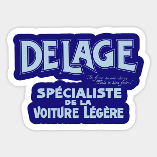 Vintage Delage Racecar Logo Sticker